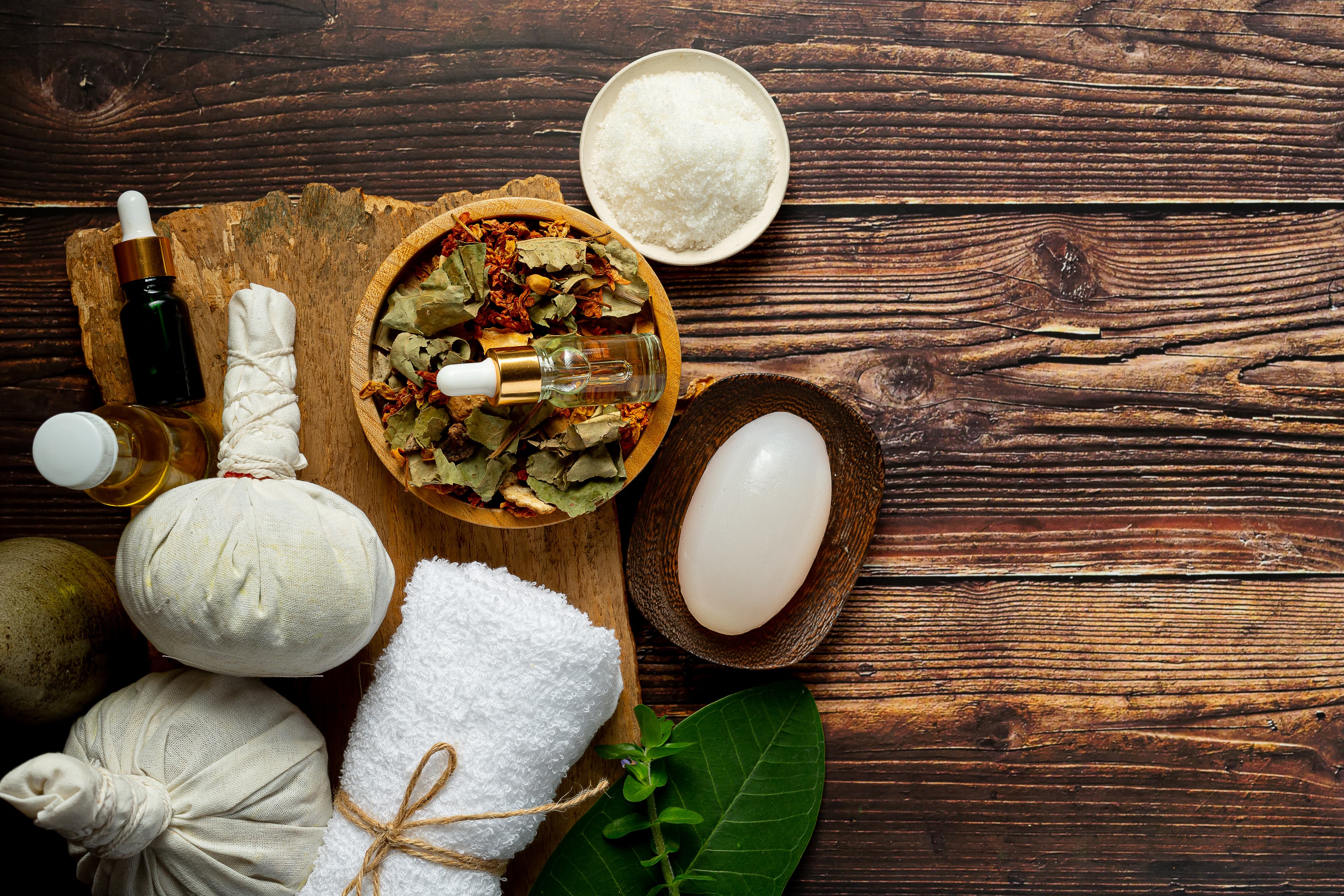 Herbal wellness background